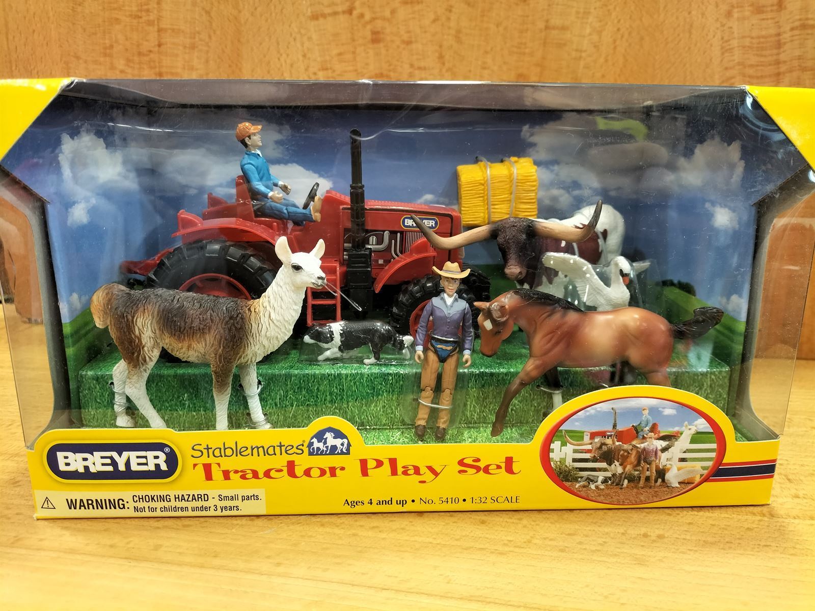 Juguete BREYER set animales de la granja western, con tapiz